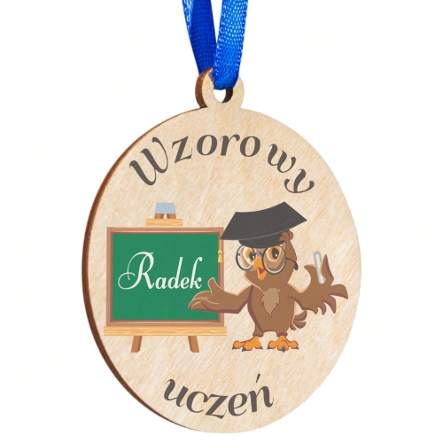 MEDAL DLA WZOROWEGO UCZNIA upominek na zakończenie roku 