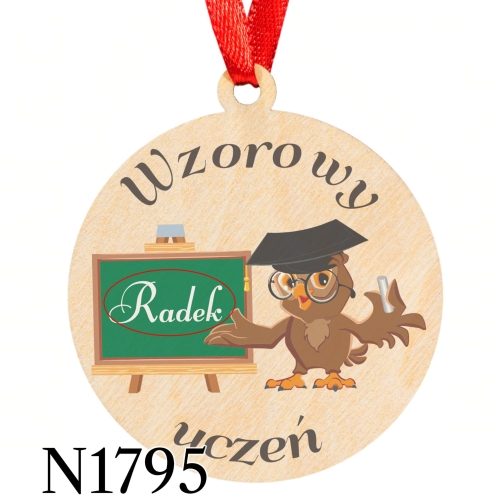 MEDAL DLA WZOROWEGO UCZNIA upominek na zakończenie roku 