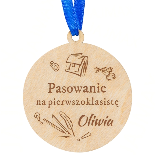 MEDAL ślubowanie na ucznia imię grawer 