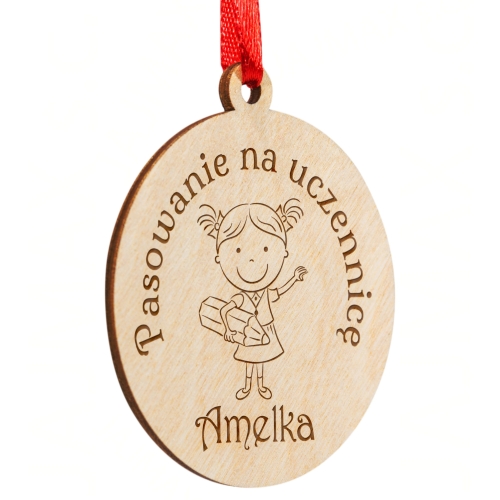 MEDAL ślubowanie na ucznia imię grawer 