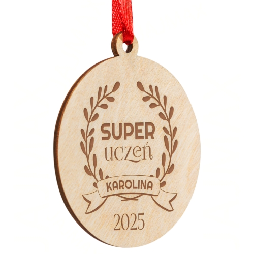 MEDAL SUPER UCZNIA Z IMIENIEM prezent na zakończenie roku