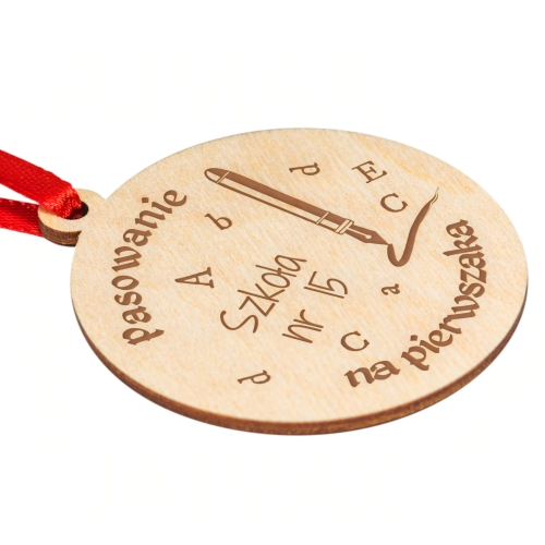 Medal na PASOWANIE dla ucznia grawer