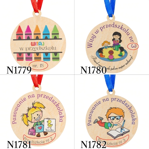 Medal PASOWANIE na przedszkolaka nadruk