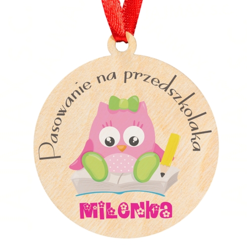 medal PASOWANIE na przedszkolaka imię nadruk