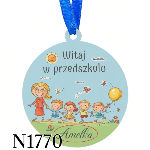 medal PASOWANIE na przedszkolaka imię nadruk