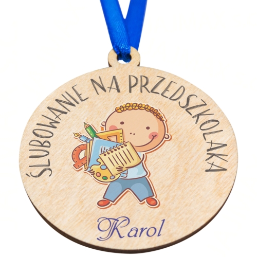 medal PASOWANIE na przedszkolaka imię nadruk