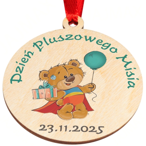 MEDAL Dzień Pluszowego Misia PREZENT DLA DZIECKA nadruk