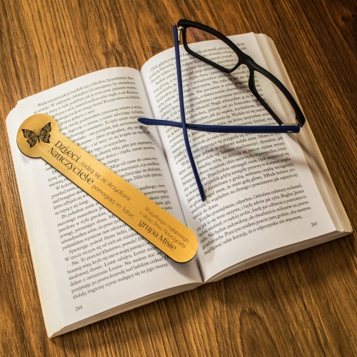 ZAKŁADKA DO KSIĄŻKI złota prezent dla nauczyciela grawer