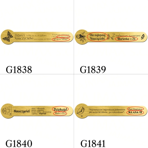 ZAKŁADKA DO KSIĄŻKI złota prezent dla nauczyciela grawer