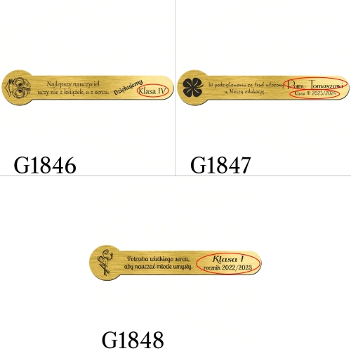 ZAKŁADKA DO KSIĄŻKI złota prezent dla nauczyciela grawer