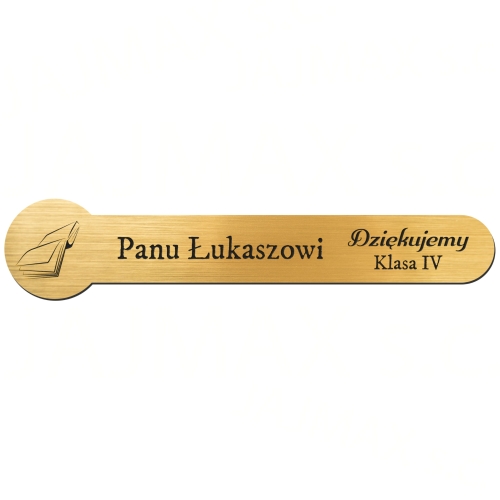 ZAKŁADKA DO KSIĄŻKI złota prezent dla nauczyciela grawer