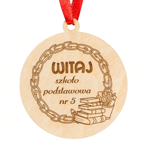 Medal na PASOWANIE dla ucznia grawer