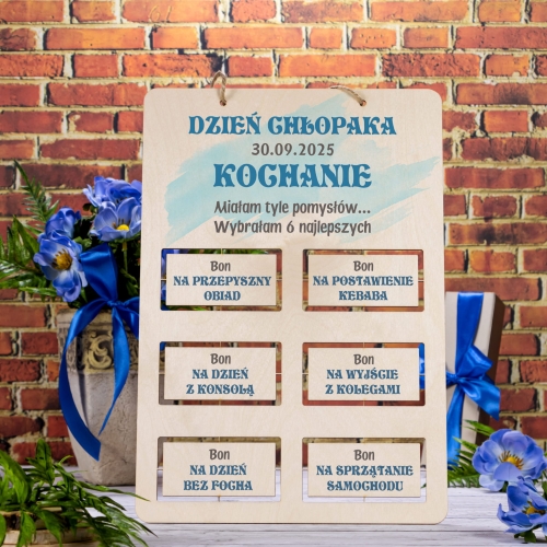 KUPONY dla chłopaka prezent na dzień chłopaka nadruk