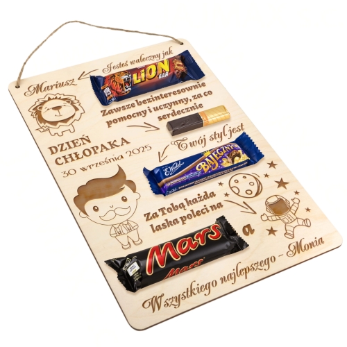 SŁODKI DYPLOM dla niego na dzień chłopaka grawer