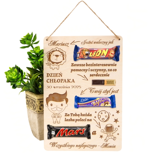 SŁODKI DYPLOM dla niego na dzień chłopaka grawer