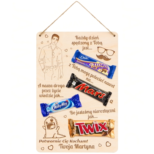 Słodki dyplom PREZENT DLA CHŁOPAKA na dzień chłopaka grawer