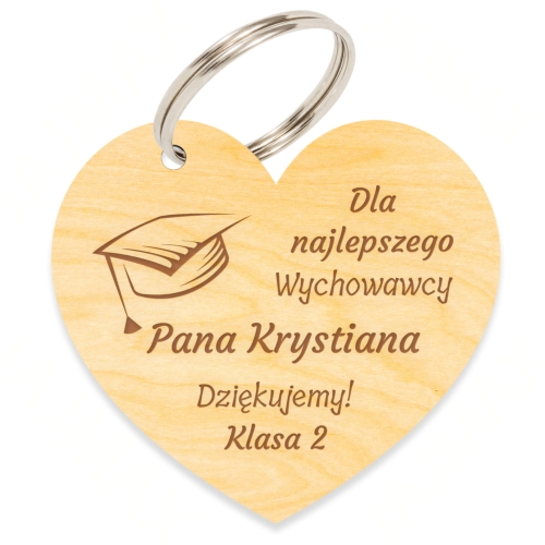 BRELOCZEK SERCE Upominek Dla Nauczyciela grawer