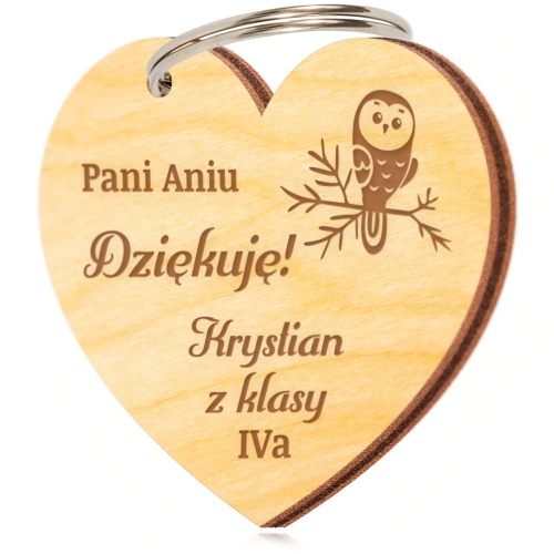 BRELOCZEK SERCE Upominek Dla Nauczyciela grawer