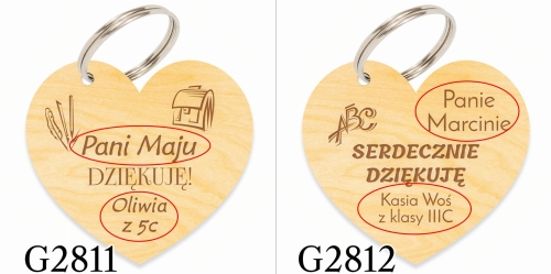 Zestaw cukierki brelok PREZENT DLA NAUCZYCIELA grawer