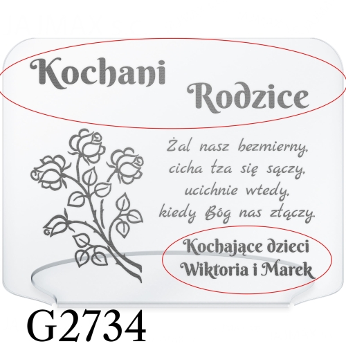 Podstawka na grób duża WSZYSTKICH ŚWIĘTYCH grawer