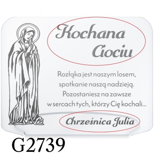 Podstawka na grób duża WSZYSTKICH ŚWIĘTYCH grawer