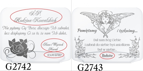 Podstawka na grób duża WSZYSTKICH ŚWIĘTYCH grawer