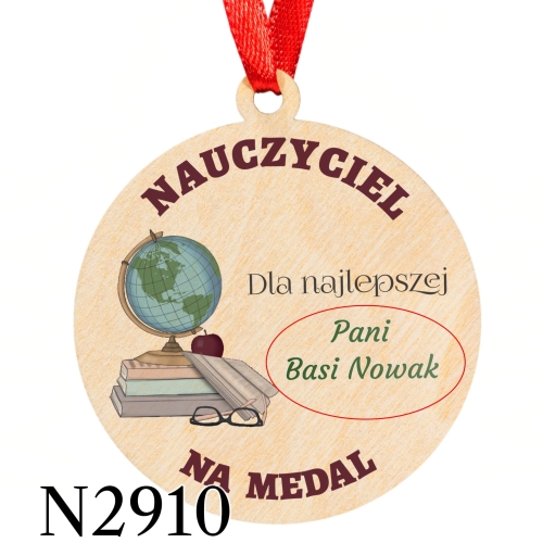 Medal prezent DLA NAUCZYCIELA nadruk