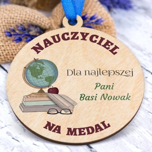 Medal prezent DLA NAUCZYCIELA nadruk