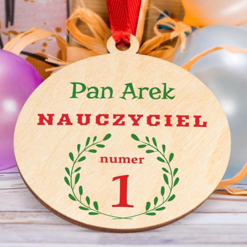 Medal prezent DLA NAUCZYCIELA nadruk