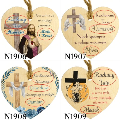 Zawieszka na znicz na WSZYSTKICH ŚWIĘTYCH nadruk