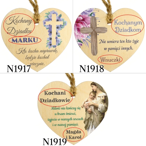 Zawieszka na znicz na WSZYSTKICH ŚWIĘTYCH nadruk
