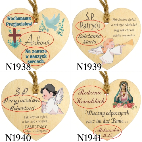 Zawieszka na znicz na WSZYSTKICH ŚWIĘTYCH nadruk