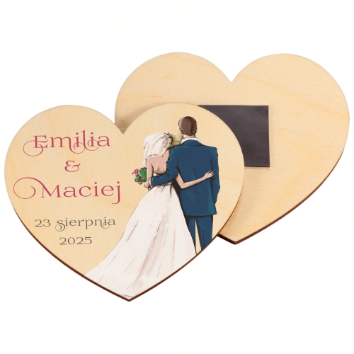 MAGNES SERCE podziękowania dla gości ślub wesele nadruk