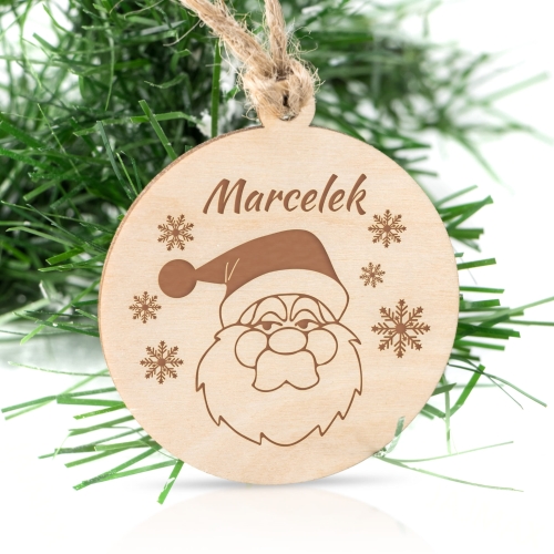 Drewniana Bombka Upominek NA MIKOŁAJKI  dla dzieci grawer