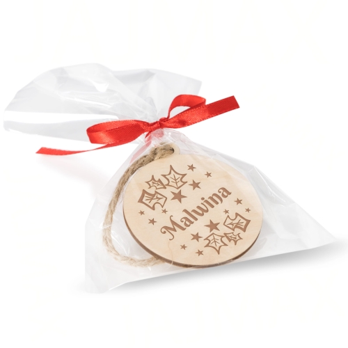 Drewniana Bombka Upominek NA MIKOŁAJKI  dla dzieci grawer