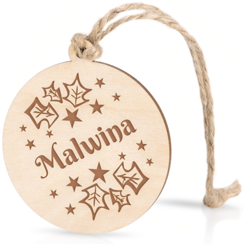 Drewniana Bombka Upominek NA MIKOŁAJKI  dla dzieci grawer