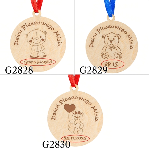 MEDAL koło Na Dzień Pluszowego Misia DLA DZIECKA grawer 