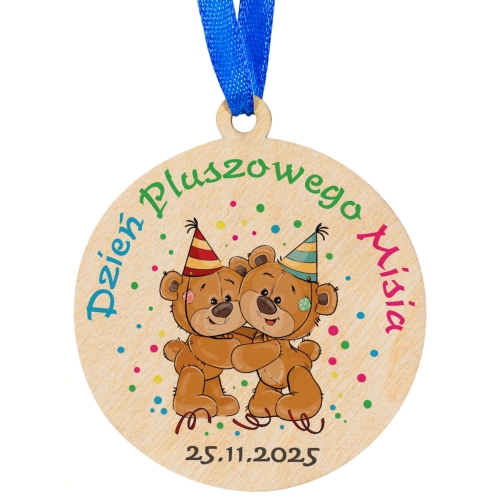 MEDAL Dzień Pluszowego Misia PREZENT DLA DZIECKA nadruk