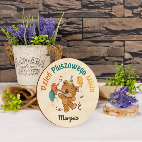 MAGNES koło Dzień Pluszowego Misia z imieniem dziecka nadruk