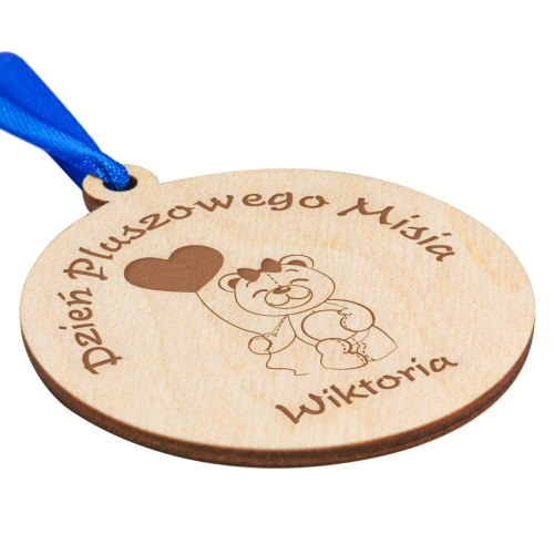 Medal na DZIEŃ PLUSZOWEGO MISIA z imieniem grawer 