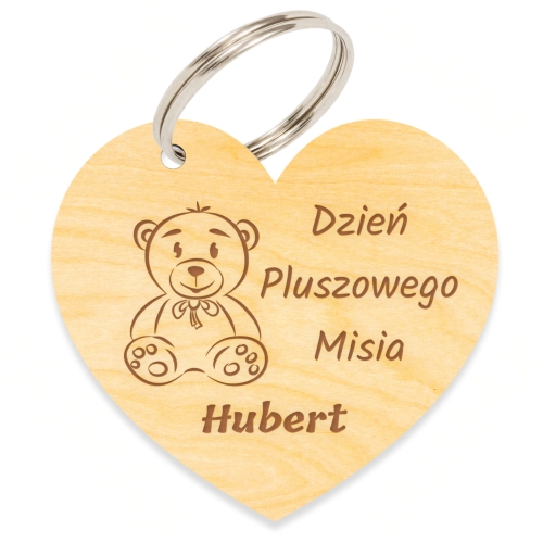 Prezent dla dzieci DZIEŃ PLUSZOWEGO MISIA cukierki i brelok imię