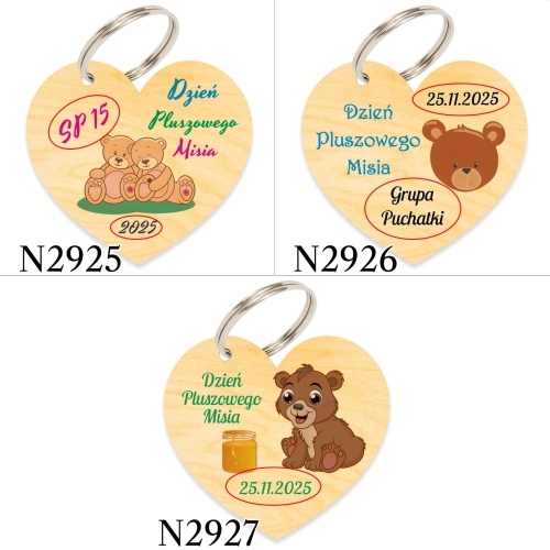 UPOMINEK dla dzieci Na Dzień Pluszowego Misia Brelok i Miodzik