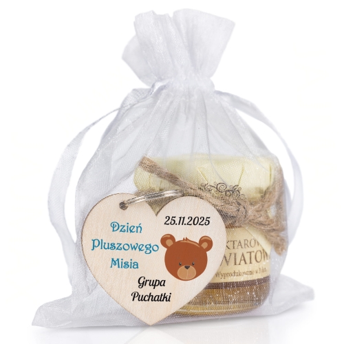 UPOMINEK dla dzieci Na Dzień Pluszowego Misia Brelok i Miodzik