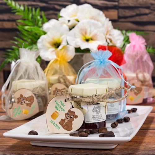 UPOMINEK dla dzieci Na Dzień Pluszowego Misia Brelok i Miodzik