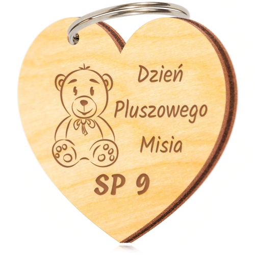 SŁODKI ZESTAW na Dzień Pluszowego Misia brelok i miodzik grawer