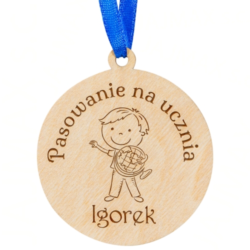 MEDAL ślubowanie na ucznia imię grawer 