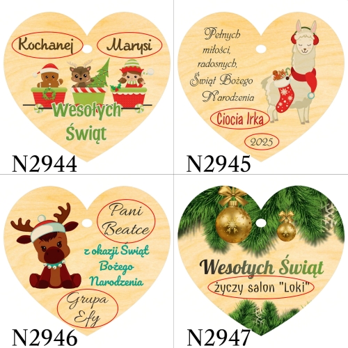 Czekolada Merci z sercem PREZENT NA BOŻE NARODZENIE nadruk