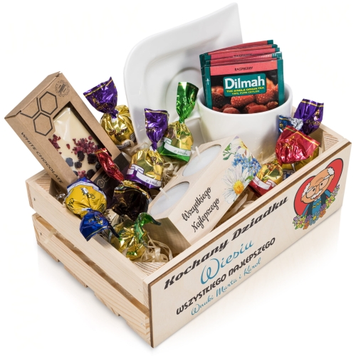 Kosz Upominkowy Dla Babci Dla Dziadka Nadruk