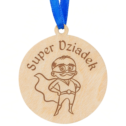 Drewniane Pudełko I MEDAL Zestaw Na Dzień Babci i Dziadka