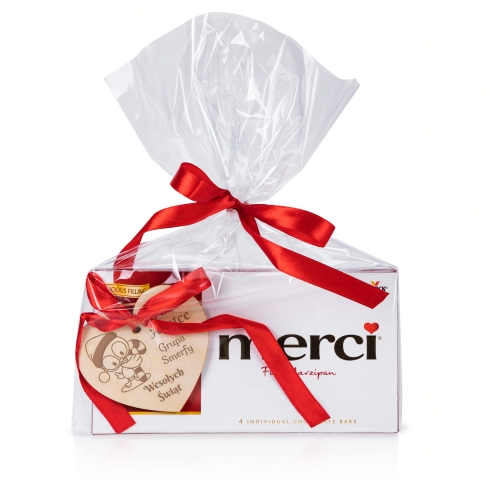 CZEKOLADA MERCI Z SERCEM Prezent na święta grawer